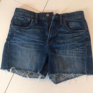 Madewell 9” high rise jean shorts